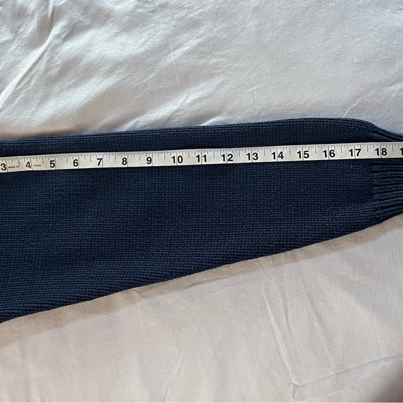 Tommy Jeans Logo Turtleneck Sweater Slouchy Navy Blue Urban Crop S/M READ GUC - Picture 11 of 14